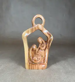 Bethlehem Holy Land Hand Carved Wooden Olive Wood Christianity Christmas Nativity Scene