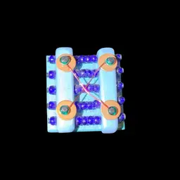 Vintage 1992 Carole Sesko Pin/ Brooch Art Deco Copper, Beads