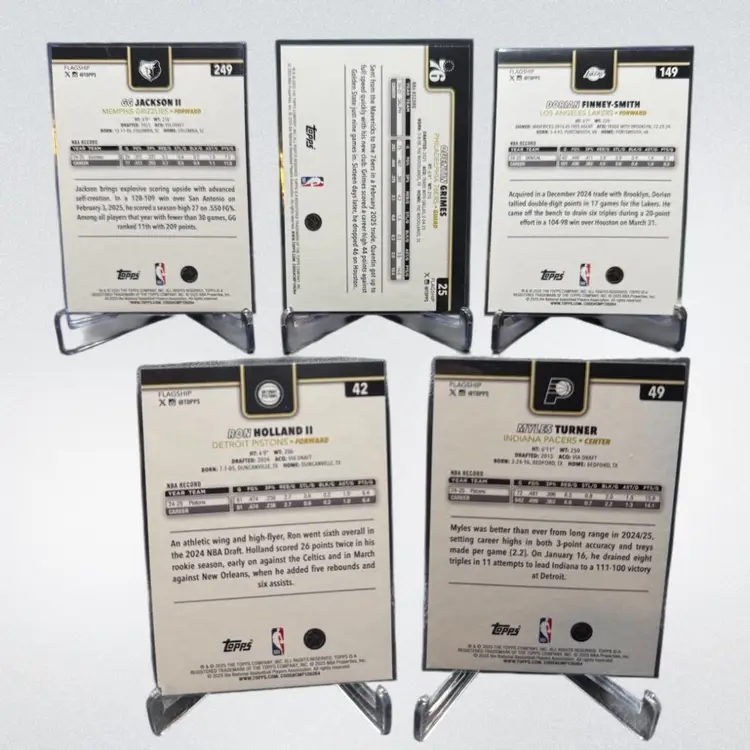 2025-26 Topps Basketball Blackout Target Exclusive LOT OF 5 Cards Including Finny-Smith