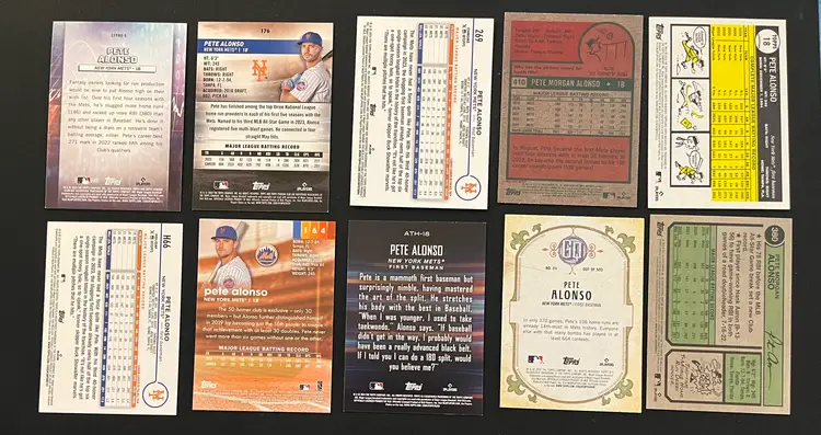 Pete Alsonso Lot of 10 Cards