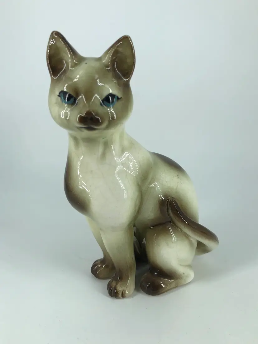 Vintage Siamese Kitty Cat Kitten Figurine