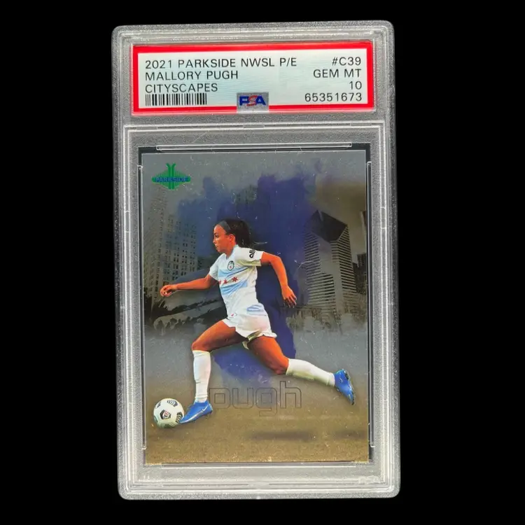 Mallory Pugh (Swanson) 2021 Parkside NWSL Cityscapes PSA 10 Soccer Card
