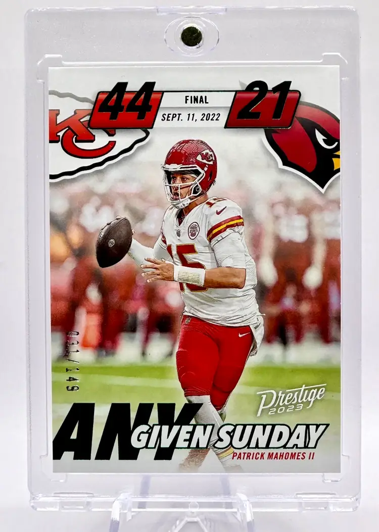 Patrick Mahomes 2023 Prestige Numbered /149 ANY GIVEN SUNDAY Green Kansas City Chiefs
