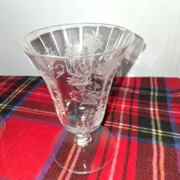 VINTAGE Morgantown Glass "Mayfair" Footed Tumbler - set of 2