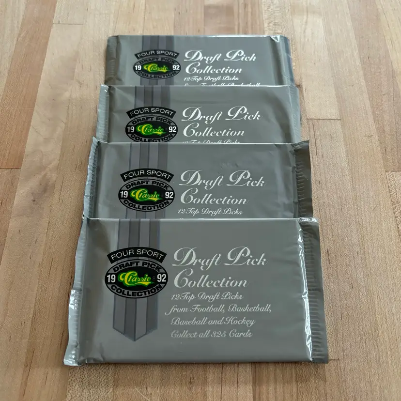 1992 Classic Four Sport Draft Pick Collection Cards 12 Cards Per Pack - Lot Of 4 Factory Sealed