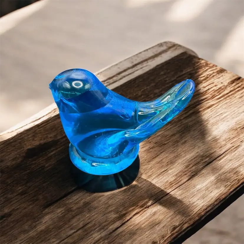 Blue Bird Of Happiness Signed Leo Ward 1988. 4β wide & 2 1/4β tall