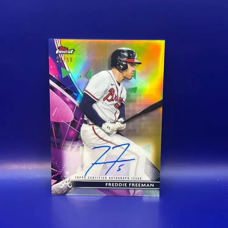 Freddie Freeman 2021 Topps Finest Autograph #23/50 Atlanta Braves