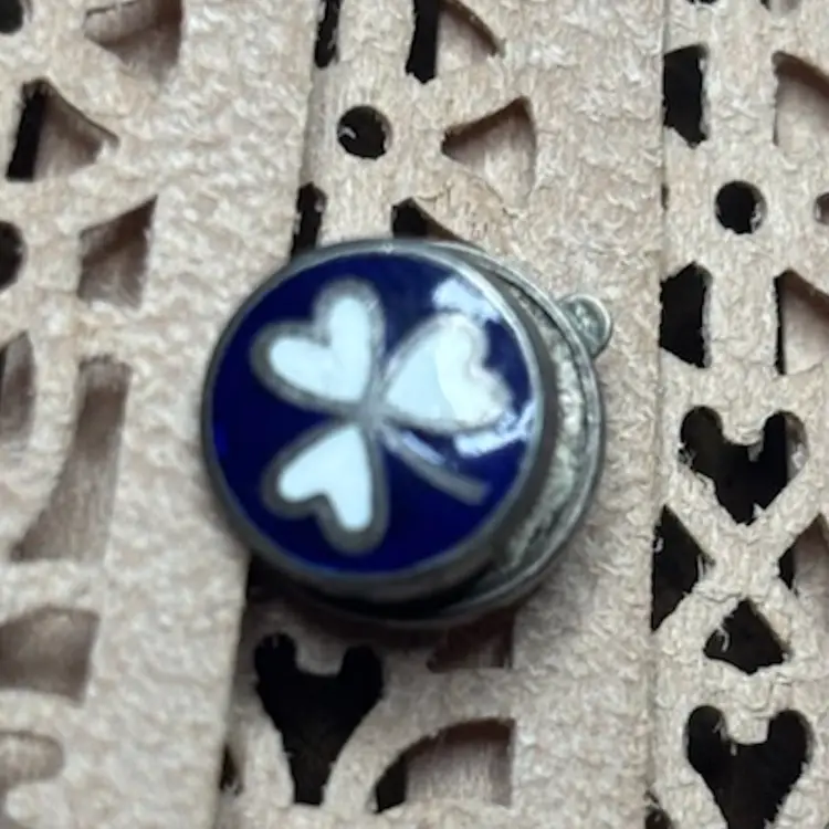 Enamel Tie Pin - Sterling Silver