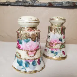 Antique Nippon Hand Painted Salt and Pepper Shakers