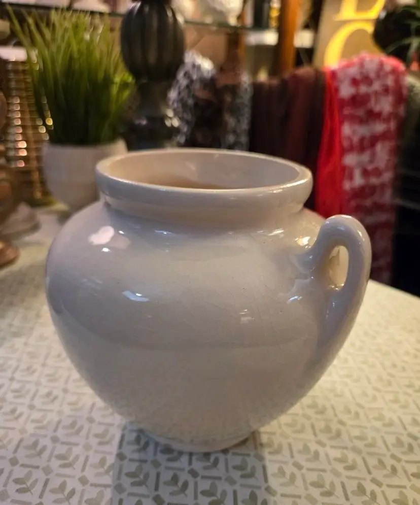 Unique Vintage Ceramic Vase with handles on either side