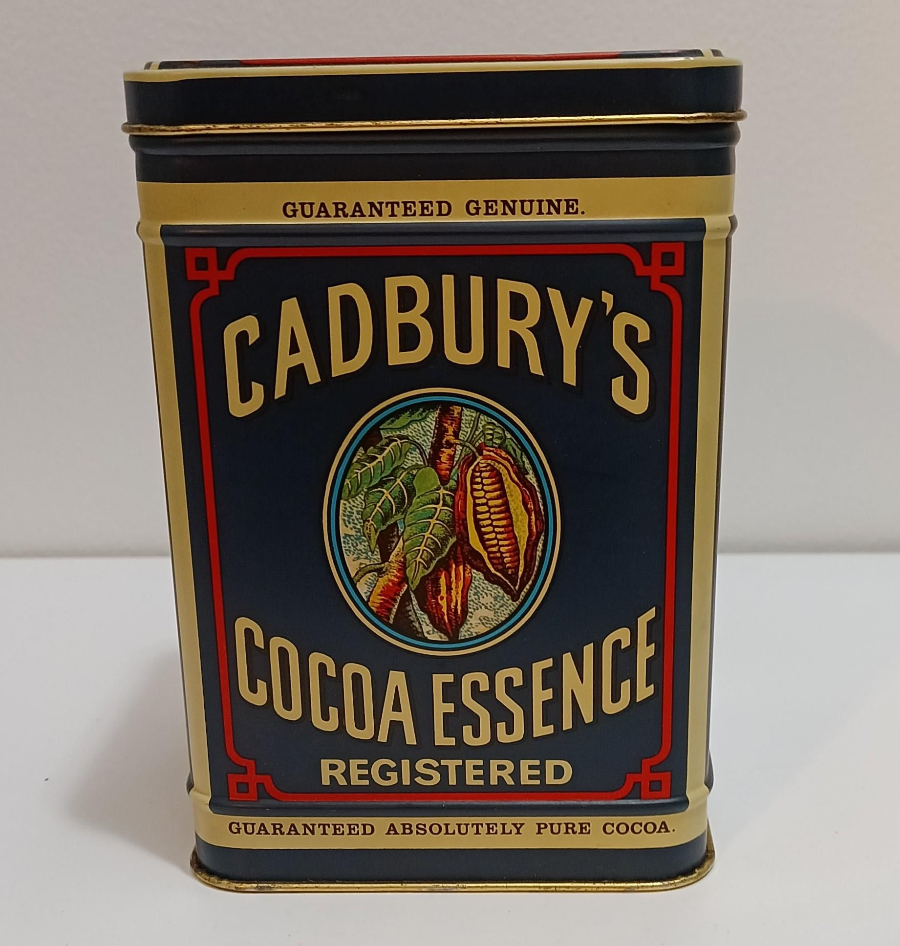 English Vintage Cadbury's Cocoa Essence Advertising Tin