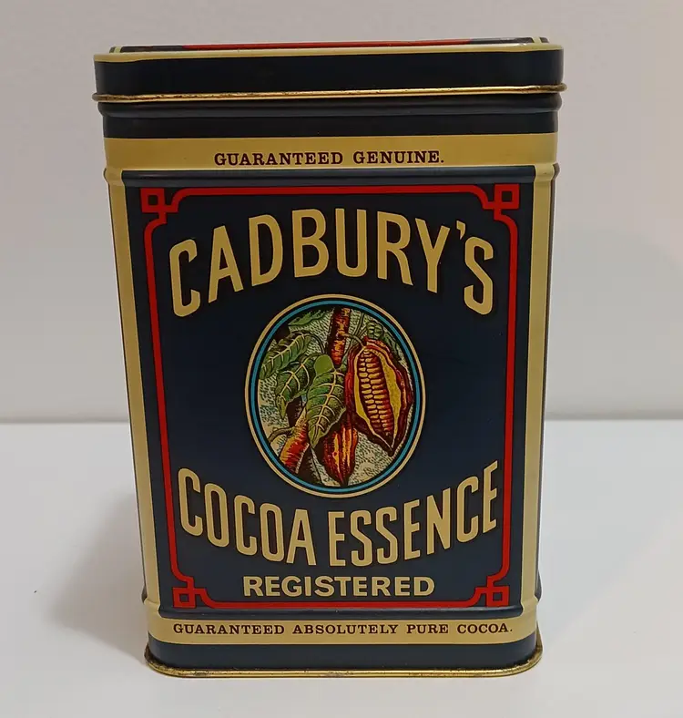 English Vintage Cadbury's Cocoa Essence Advertising Tin