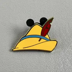 Disney Character Hats Mystery Series Pinocchio Yellow Hat 1" Pinback Pin 2012
