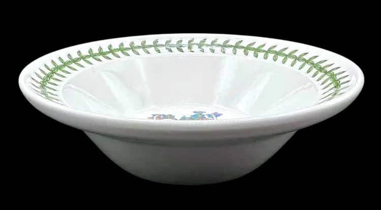 Portmeirion Botanic Garden Rimmed Cereal Bowl Forget Me Not Flowers Floral 6.5”