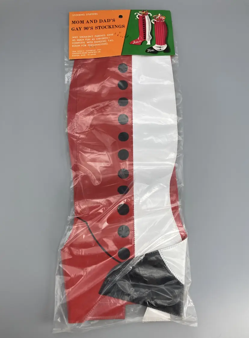 Vintage NOS Mom & Dad's Gay 90's Stockings Japan 1967