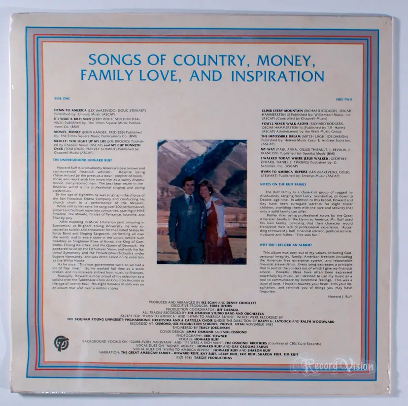 Howard Ruff - Sings (1981) [SEALED] Vinyl LP • Osmond Brothers, I Did ...