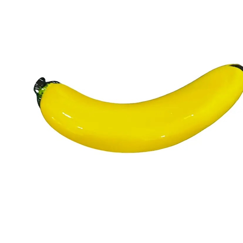 Glass Banana Art 7” Fruit Tabletop Decor Handblown paperweight