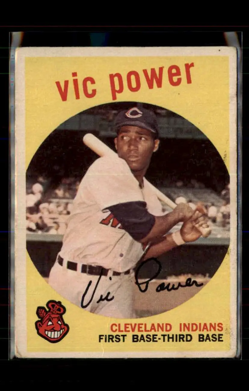 1959 Topps #229b Vic Power - (pk4) - Cleveland Indians