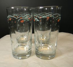 Corelle Calico Rose Drinking Glasses 12 oz  Set of 4