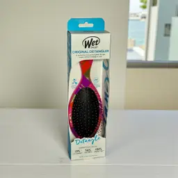 Wet Brush Original Detangler Happy Hair Bright Holiday Pink Plaid NIB
