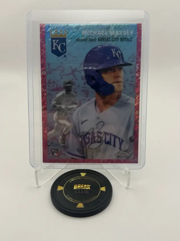Michael Massey 100/100 Bookend Fuchsia Lava 2023 Topps Platinum Anniversary- Kansas City Royals
