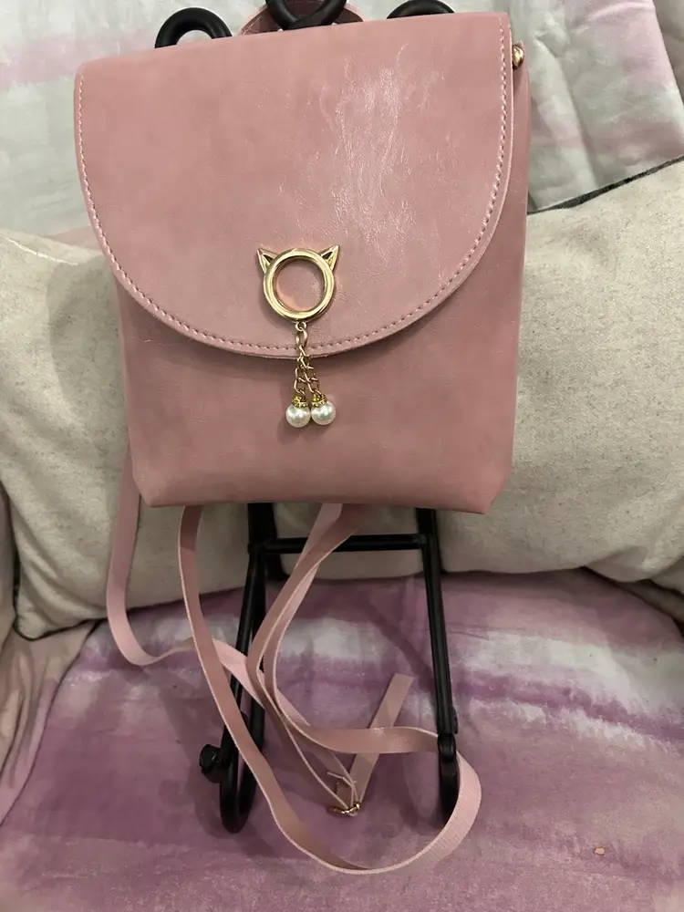 Pink Leather Convertible Purse To Backpack