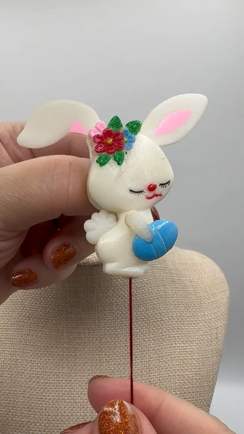 Vintage Articulated Easter Bunny Brooch
