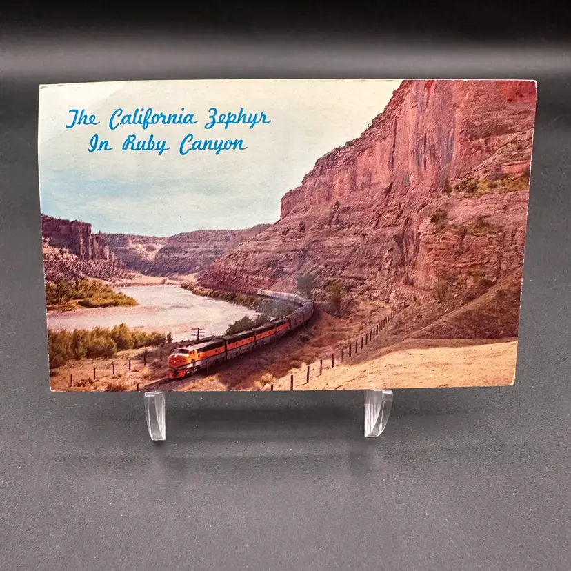 California Zephyr Passenger Train Vintage Postcard