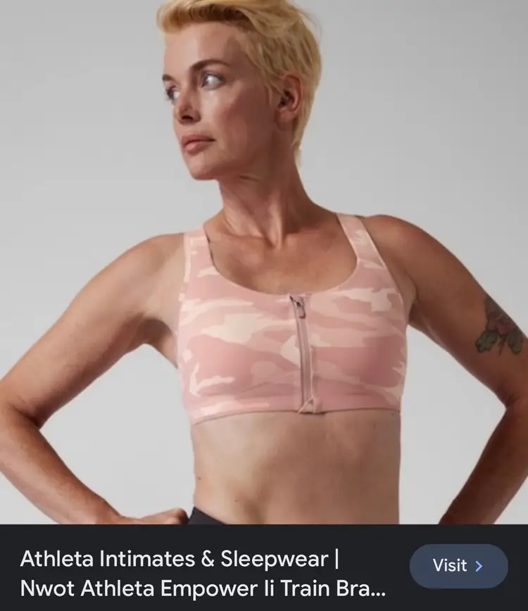 3. Athleta Empower II Train  Printed Bra A-C NWT Size S