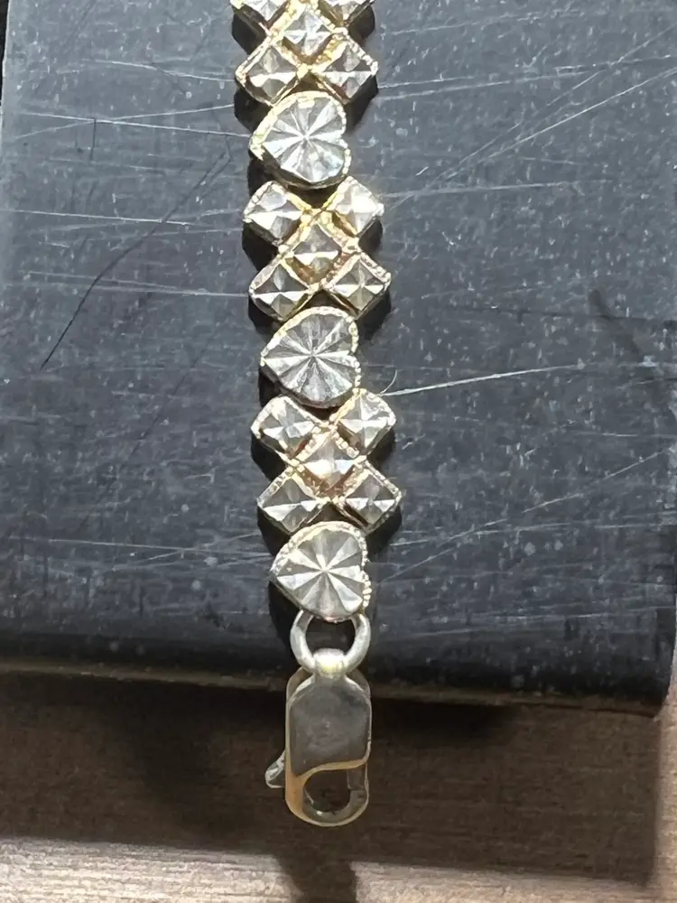 Sterling Silver 925 Marked 7.5” Bracelet