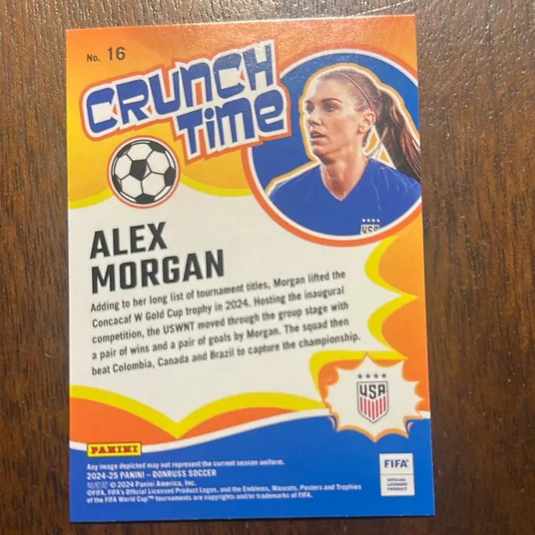 2024-2025 Panini Donruss Alex Morgan Crunch Time Red Parallel