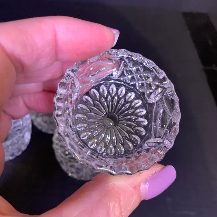 Glass Salt Cellars Set of 4