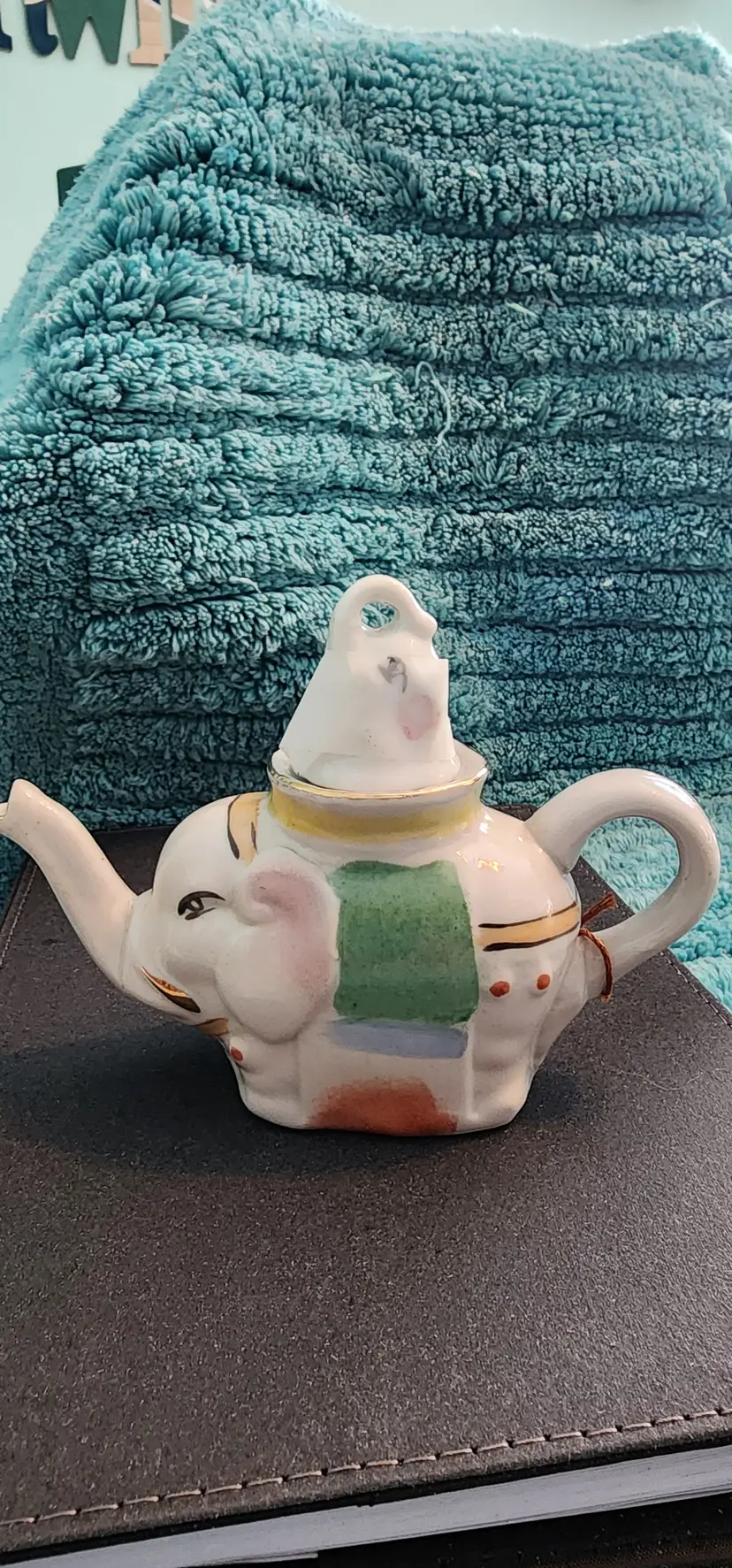 Vintage porcelain elephant teapot