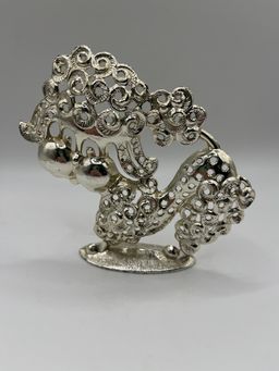 Vintage Poodle Dog Puppy Earring Tree Jewelry Holder Silver 5”