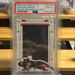 2022 National Treasures Rookie Silhouettes, Desmond Ridder /99 Psa 10 (POP 1)