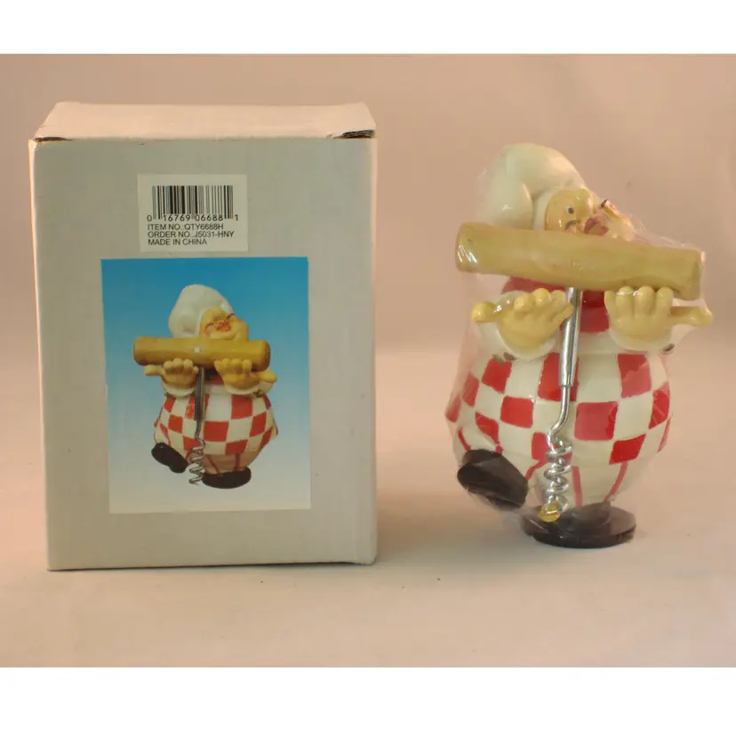Happy Chef Figure w/Corkscrew - Original Packaging - Collectible or Gift