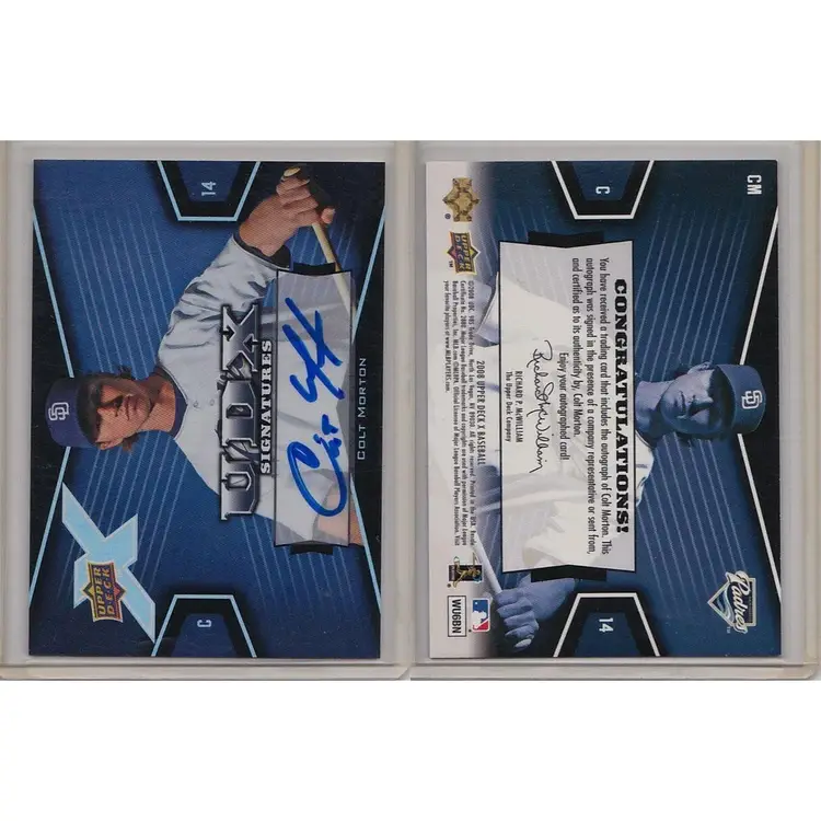 Colt Morton - 2008 Upper Deck X UDX Signatures #CM - San Diego Padres