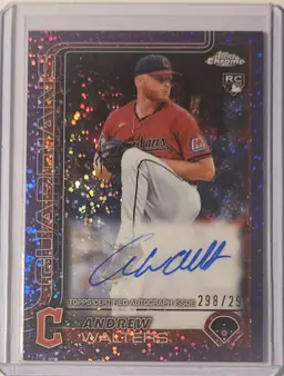 2025 Topps Chrome Purple Speckle RC Auto Andrew Walters 298/299