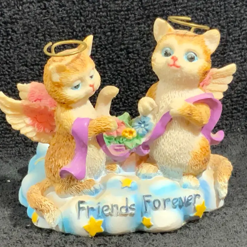 Friends Forever Kitty Cat Figurine Candle Holder
