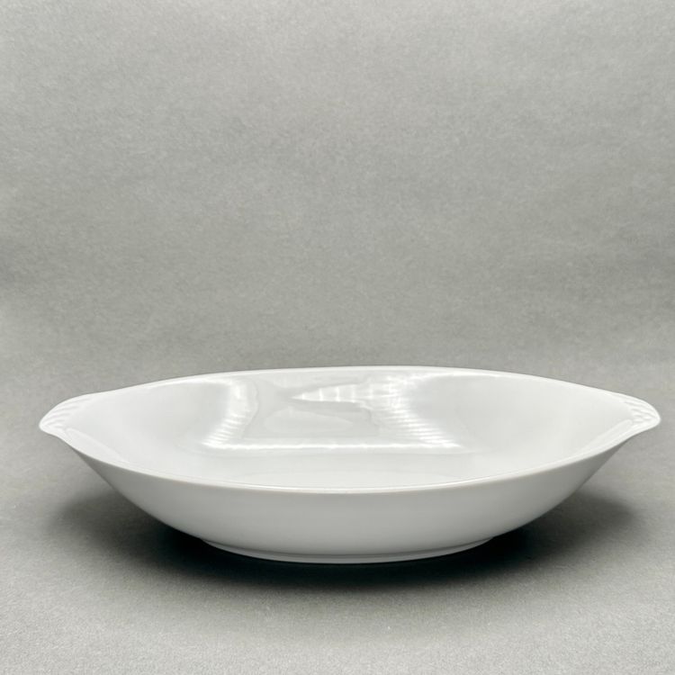 Vintage China Pearl “Solitaire” Fine China Oval Vegetable Serving Bowl With Basket Weave Handles