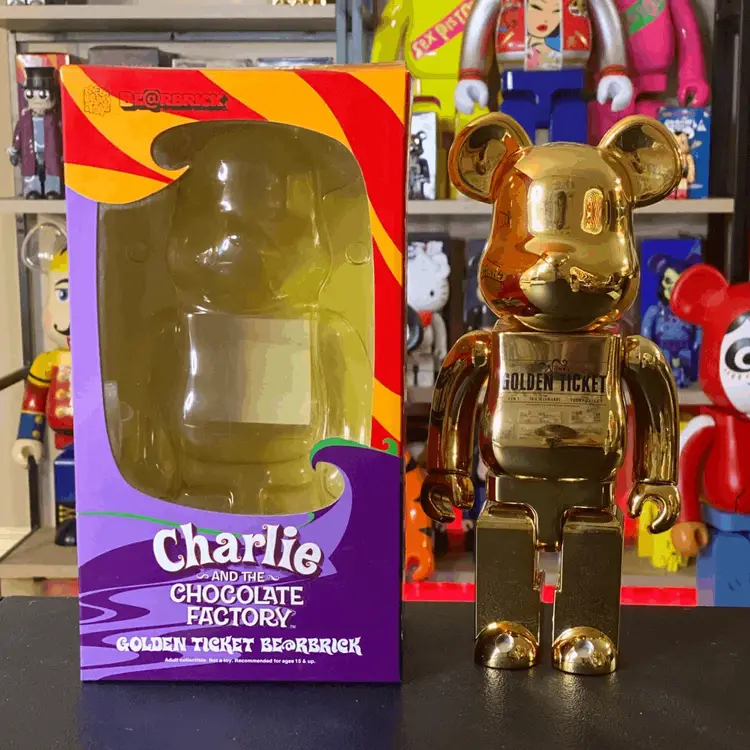 Bearbrick 400% Golden Ticket Charlie and The Chocolate Factory 2005