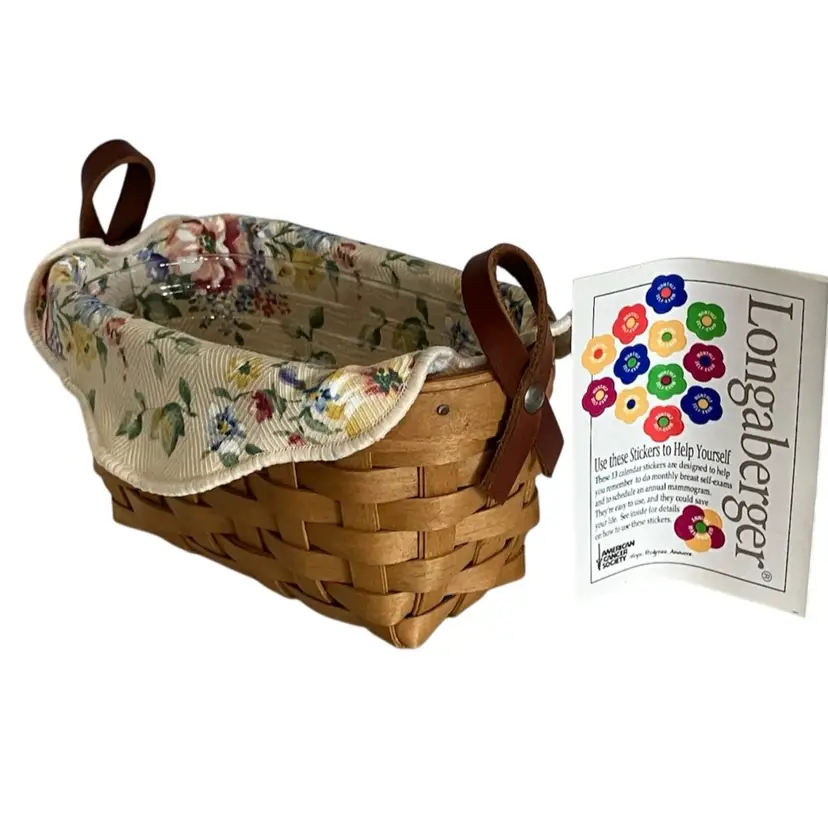 2005 Longaberger Special American Cancer Society Small Handmade Basket