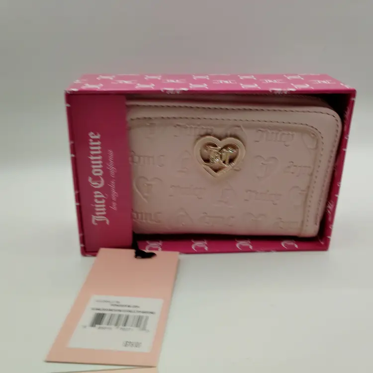 NWT Juicy Couture Not Your Babe Small Zip Around Wallet - Pink Flash
