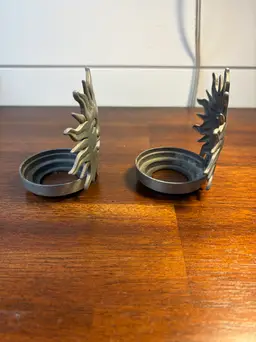 Sunburst Metal Candle Holders