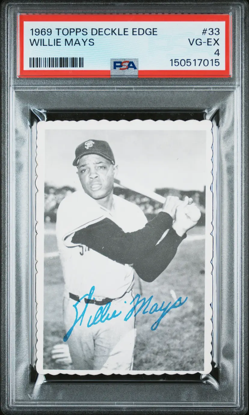 Willie Mays 1969 Topps Deckle Edge #33 PSA 4 - San Francisco Giants - (pk) -