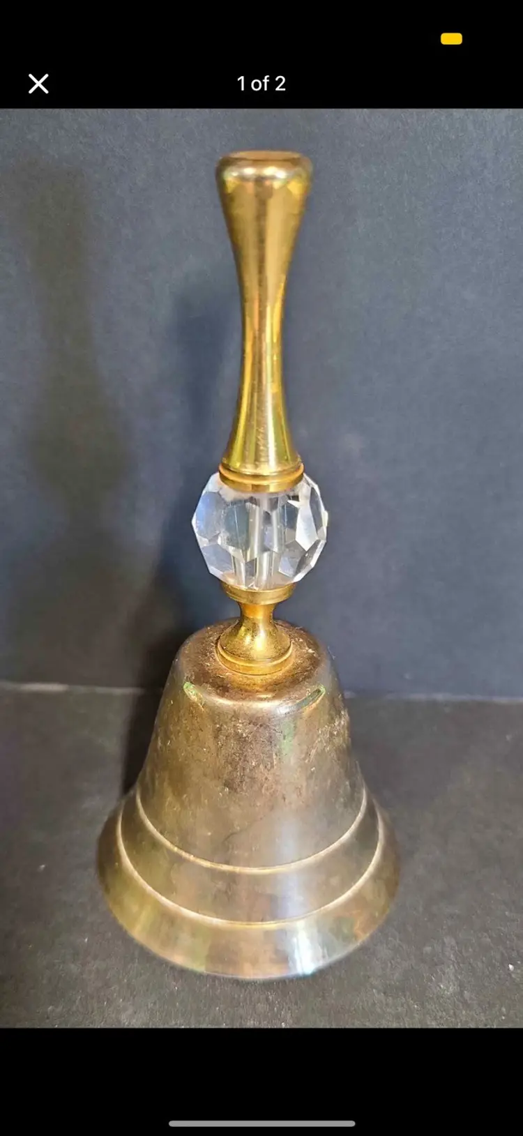 GATCO Brass Call Bell w/ Faceted Crystal Handle – Vintage Hong Kong