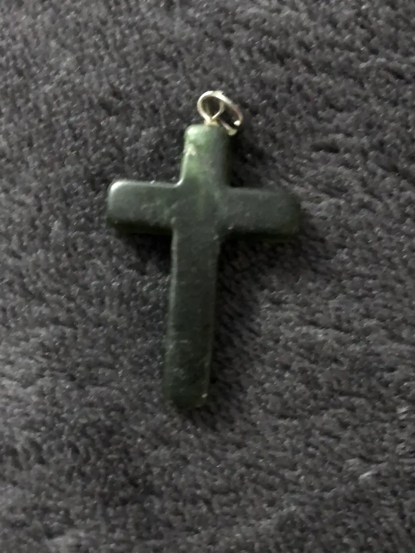 Authentic Jade Cross Necklace Pendant