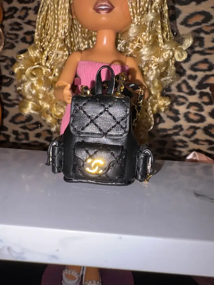 Doll Black Luxury Quilted Backpack