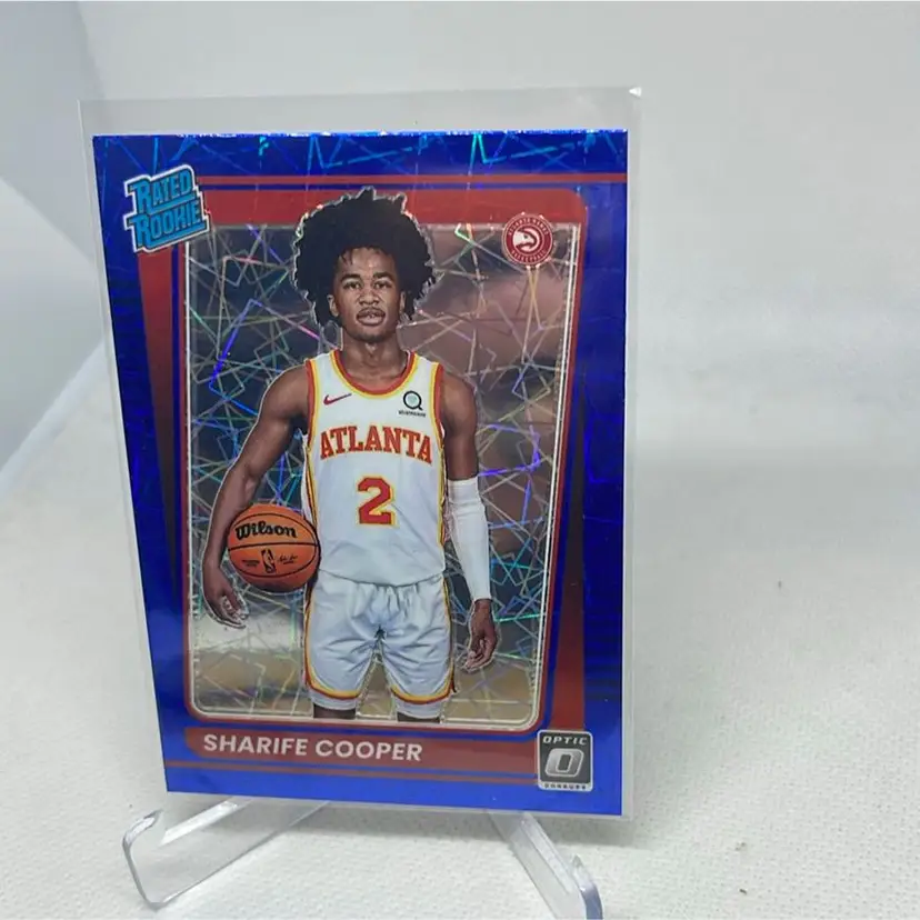 2021-22 Panini Donruss Optic Blue Velocity Rated Rookie Sharife Cooper Atlanta Hawks