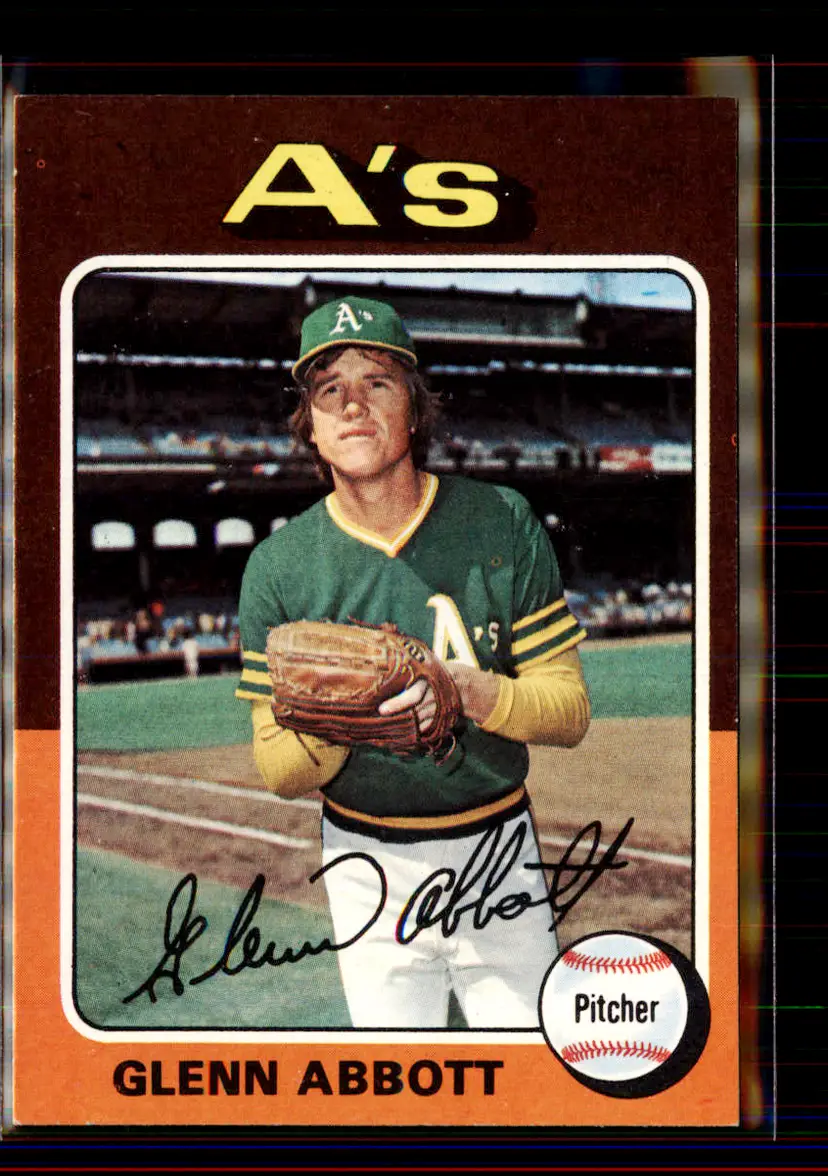 Glenn Abbott 1975 Topps #591 - Oakland Athletics - (pk1-105)